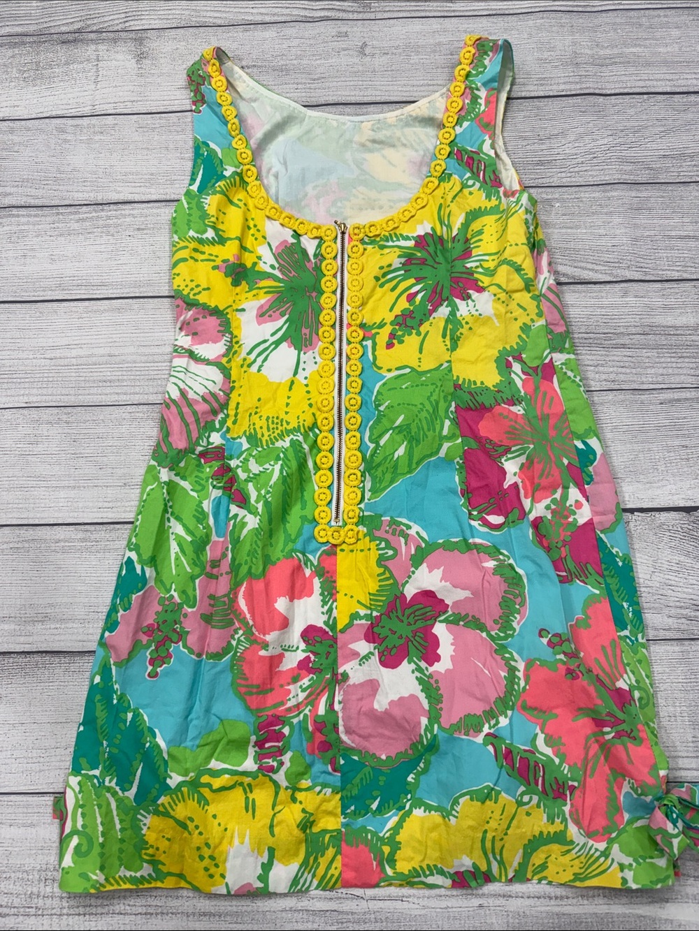 Lilly Pulitzer Tropical Floral Sleeveless Shift Dress Size 8 - Picture 3 of 4